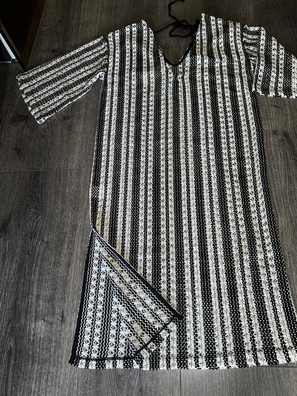 Strandjurk / Tuniek H&M zwart & wit gehaakt – photo 8